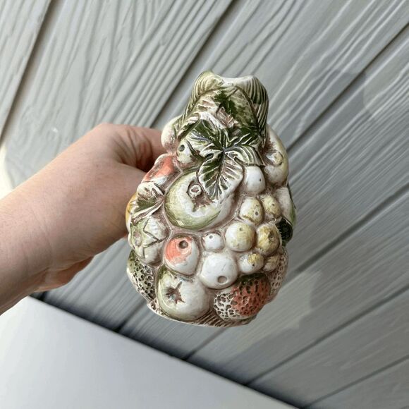 Vintage Lefton Japan Fruit Creamer Pitcher Majolica Style Pottery 1950s - Picture 2 of 8